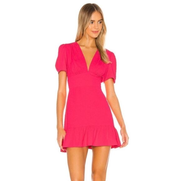 Amanda Uprichard Rosen Mini Pink Begonia Dress Size XS - Picture 3 of 9